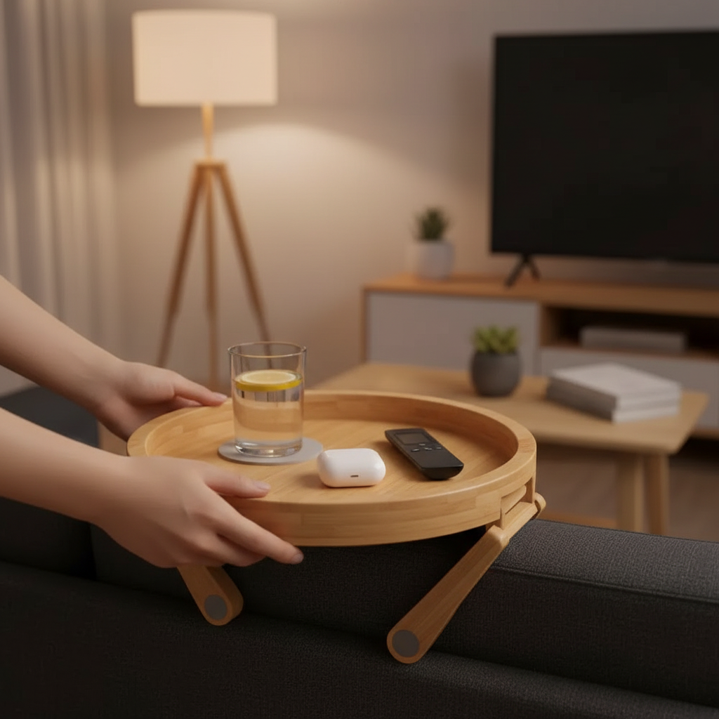 Plateau Canapé Pliable Bambou