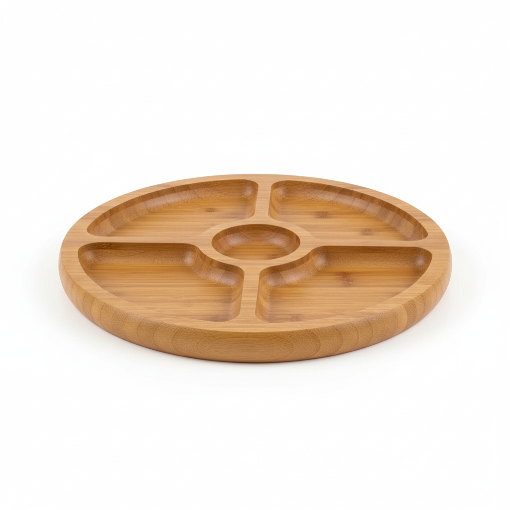 Plateau Bambou 5 Compartiments